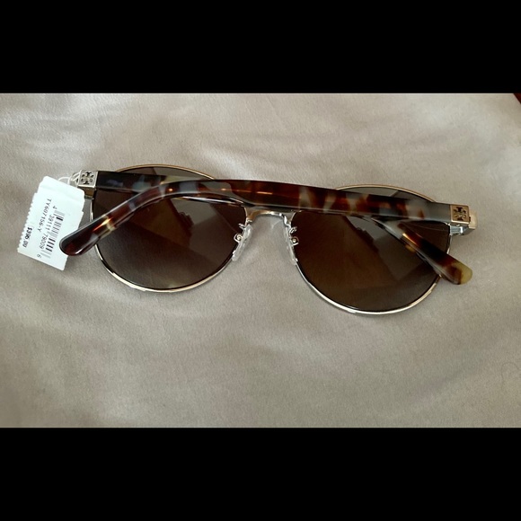 Tory Burch Shiny Silver Metal Sunglasses